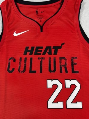 Miami Heat Jimmy Butler #22 Culture Red Nike NBA Jersey Mens 52-XL