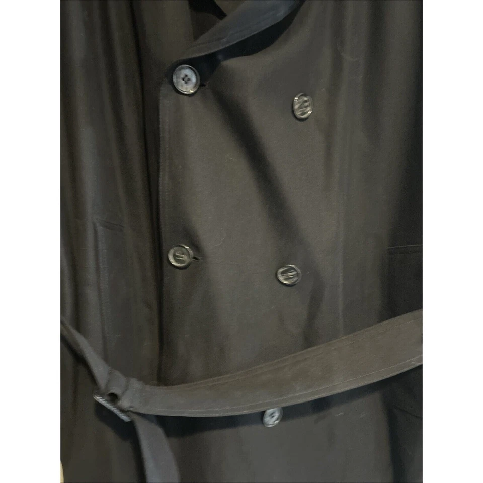 Hombre Pierre Cardin Impermeable Negro Talla 42 Largo Cremallera Forro Foto 3 de 4