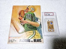 1966 PSA FR 1.5 Chicago Bears Packers Oct 16 Hornung Ticket Stub & Program