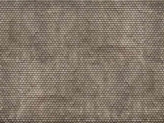 Noch 56691 - H0 3D Cardboard Sheet “Beaver Tail”, Gray - New
