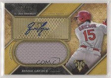2017 Topps Triple Threads Unity Jumbo Relics Gold 4/25 Randal Grichuk Auto qc0