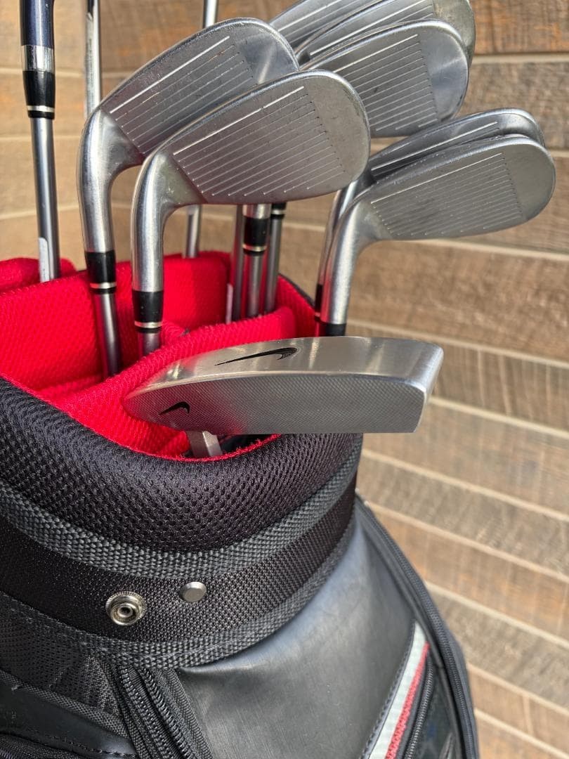 NIKE GOLF SLINGSHOT GOLF CLUBS 11PC SET Flex-UNI With H/C With Caddie Bag thumbnail 10