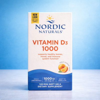Nordic Naturals Vitamin D3 1000 IU 120 Softgels Immune Bone Support Supplement