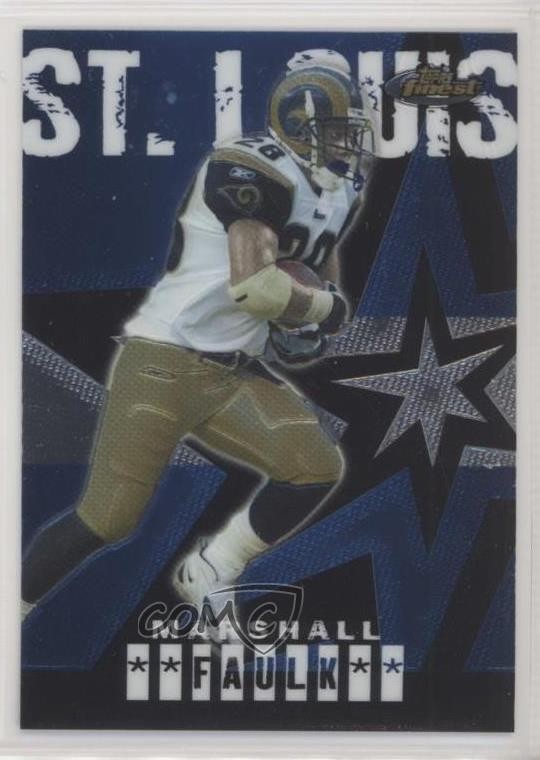 2004 Topps Finest Marshall Faulk #31 HOF 0b5