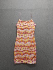 Cotton On Women Mini Dress XS Multicolor Geometric Straps Sleeveless Stretch