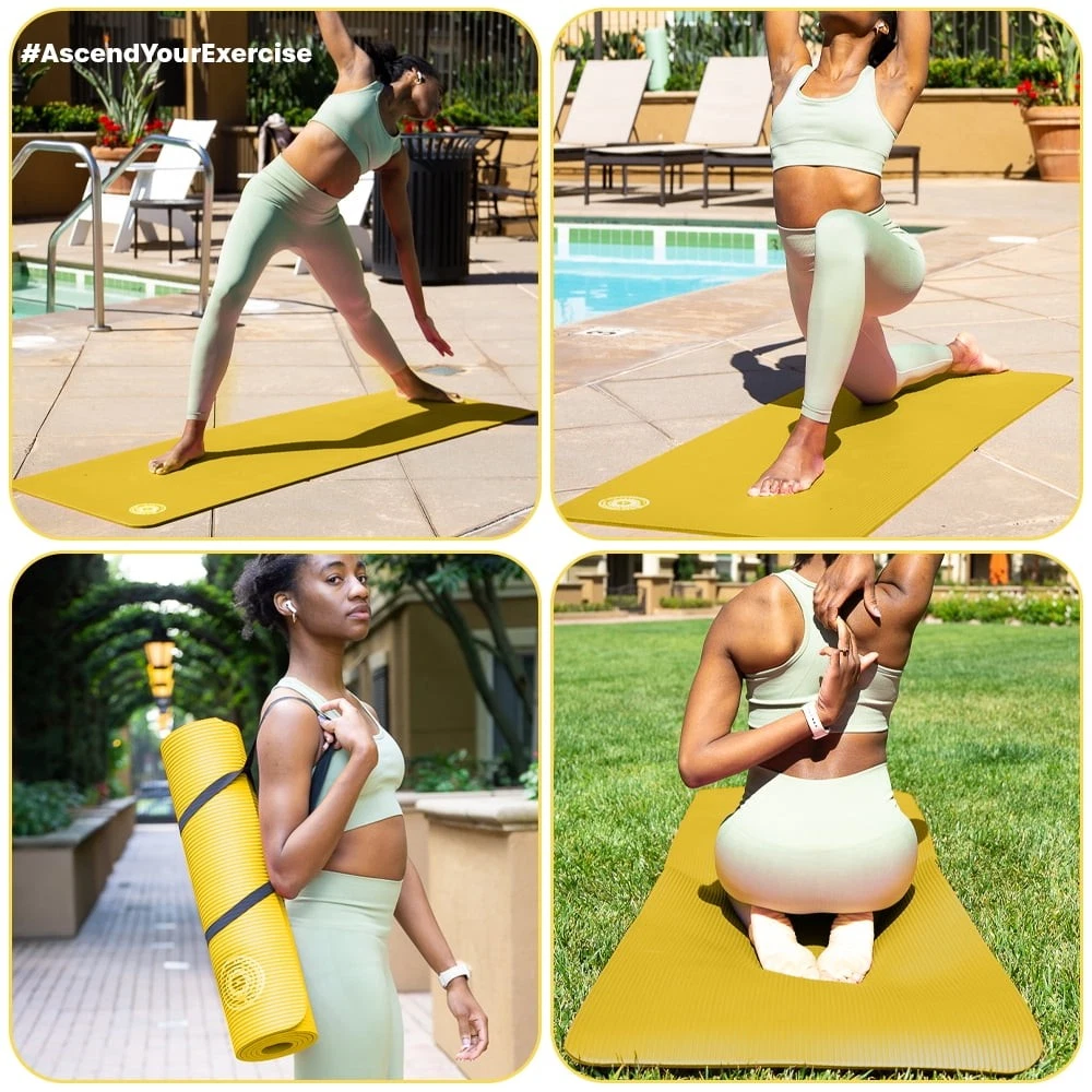 Extra Thick 10mm Non-Slip Yoga Mat with Carry Strap – Lightweight & Durable Extra Thick 10mm Non-Slip Yoga Mat with Carry Strap – Lightweight & Durable