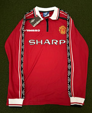 Umbro Manchester United David Beckham #7 Sharp Long Sleeve Soccer Jersey Red