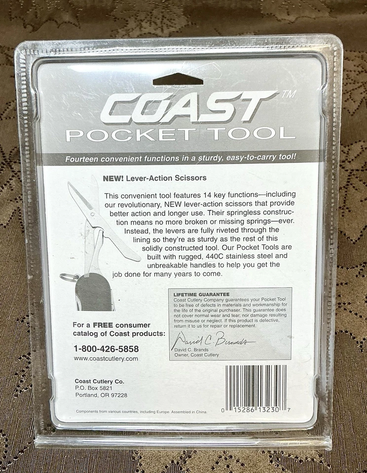 Herramienta de Bolsillo Coast 14 Funciones PT3230CP Negra Acero Inoxidable 440 Foto 3 de 3