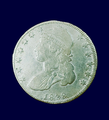 1838 CONTEMPORARY BOGUS BUST HALF ~ DAVIGNON 3-E ~ LETTERED EDGE ~ VERY NICE