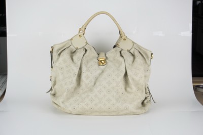 Louis Vuitton Monogram Mahina Shoulder Bag Handbag  Cream ivory M93059