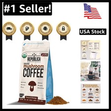 12oz La Republica Ground Mushroom Coffee - Rich Arabica Healing Mushrooms