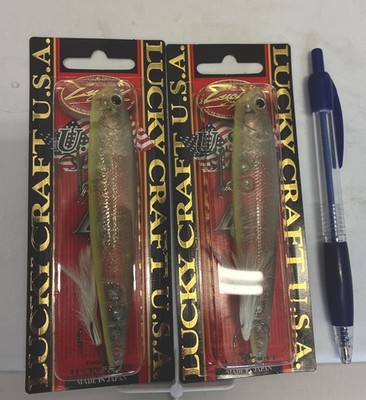 Lot Of 2-Lucky Craft Gunfish, 115 Topwater Lures, 4.5 , 3/5oz, Skeet s Magic