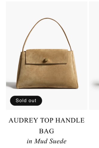 Khaite Audrey Suede Top Handle Bag NWT Color Mud $3600 SOLD OUT RETIAL