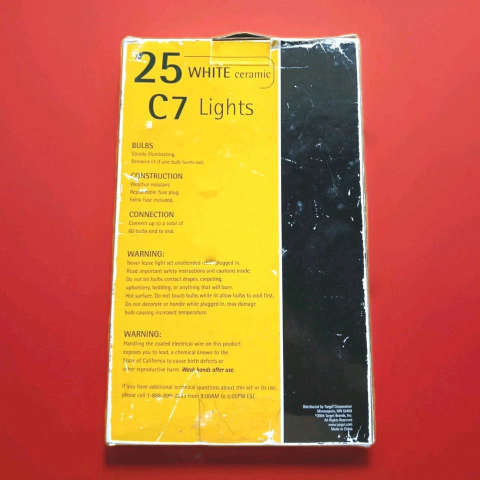 Luces de Navidad Holiday Time 300 Green Vine 25 Blanco Cerámica C7 ¡¡NUEVO!! Lote de 2 Foto 4 de 4