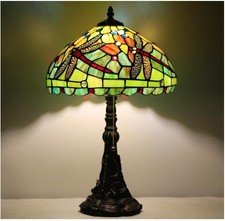 Tiffany Table Lamp Stained Glass Lamp 12X12X19 Inch Antique Reading Light, BEST