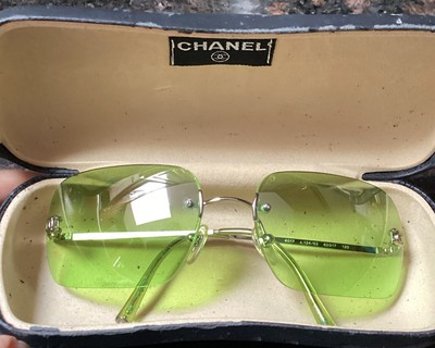 小物 CHANEL vintage sunglasses drop y2k Rare Y2K CHANEL 4017 C 124/ 52 Lime Green Sunglasses | eBay