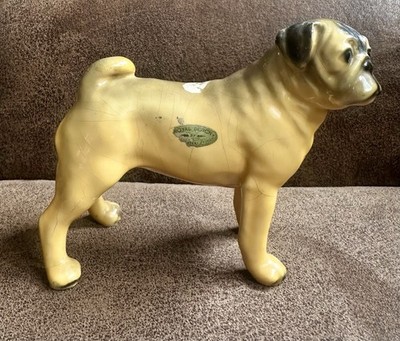 Antique Royal Design By Mortens Studio Porcelain Pug Dog Figurine Collectible