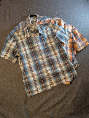 LL Bean Shirt Mens XL Plaid Short Sleeve Button Up Lot of 3 Summer Comfort 