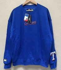 Texas Rangers MLB Royal Blue Color Fleece Logo Sweatshirt Men’s- Size M