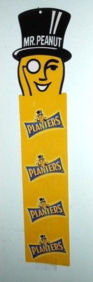 Mr. Peanut Planters Commercial Store Display Nut Clip Strip 32'' Rare! 2005 NOS
