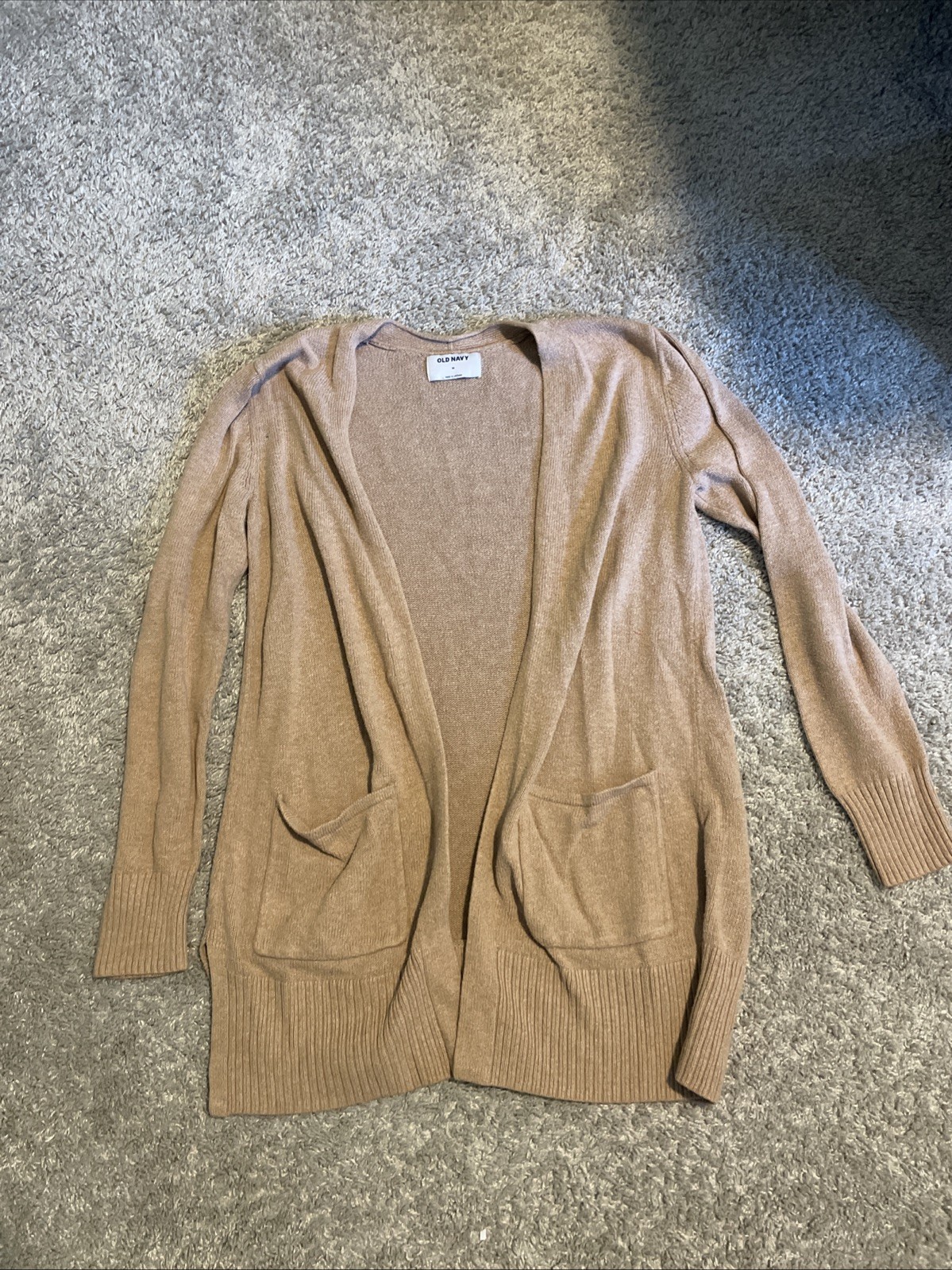 Old Navy Beige Open Front Cardigan Size Medium