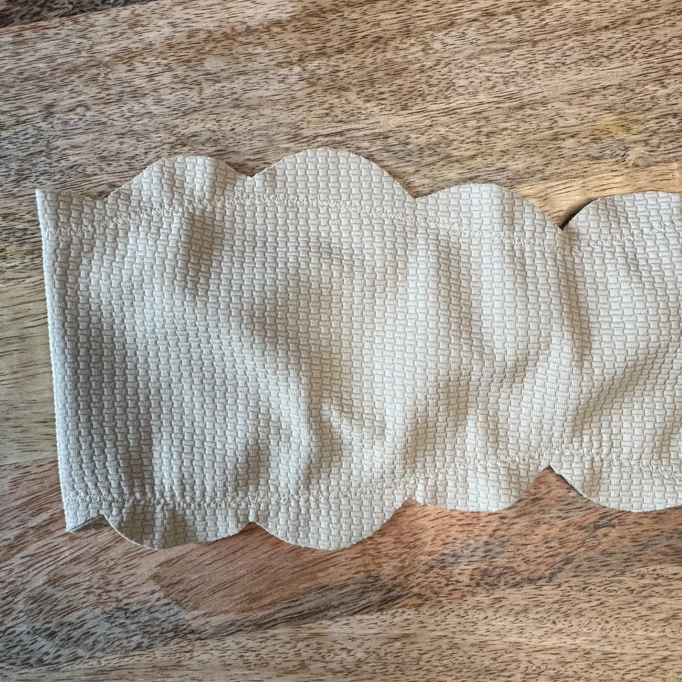 Marysia Bikini Swimsuit Womens XS Beige Scallop Bandeau High Waist Skirt Bottoms - Image 3 of 4