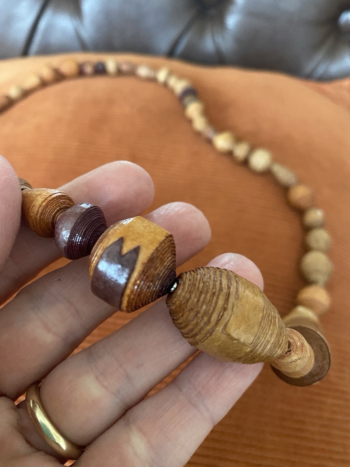 Multi-colored Assorted Wooden Beaded Necklace - image 5