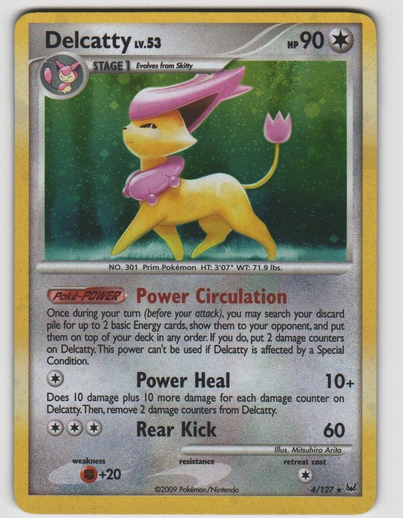 Delcatty Holo Rare Platinum 4/127 Holo Near Mint Pokemon