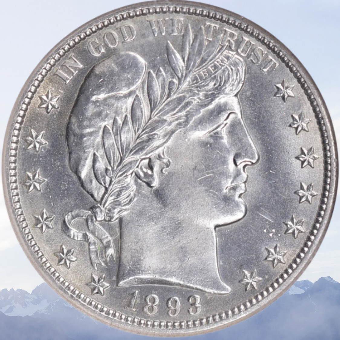 1893 O Barber Silver Half Dollar 50c XF 90% Silver Rare Coin - same day shipping