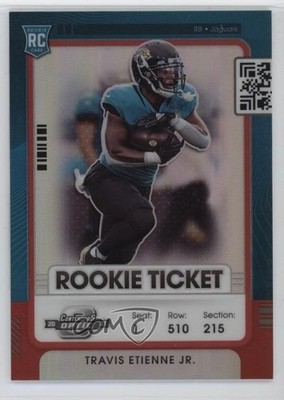 2021 Contenders Optic Ticket Red Prizm 1/175 Travis Etienne Jr #92 Rookie RC v9t