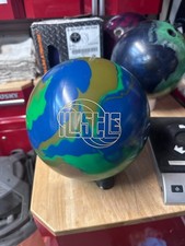 USED - Bowling Ball - 15 lb - Rotogrip " HUSTLE EARTH "  PLUGGED AND RESURFACED