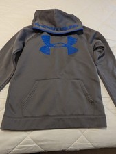 Boys YXL Hoodie Gray Sweatshirt Top Pullover Logo 2016 pockets