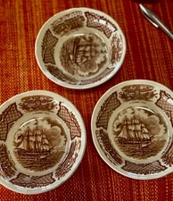 Vintage Staffordshire England Transferware Fair Winds Two Bowls