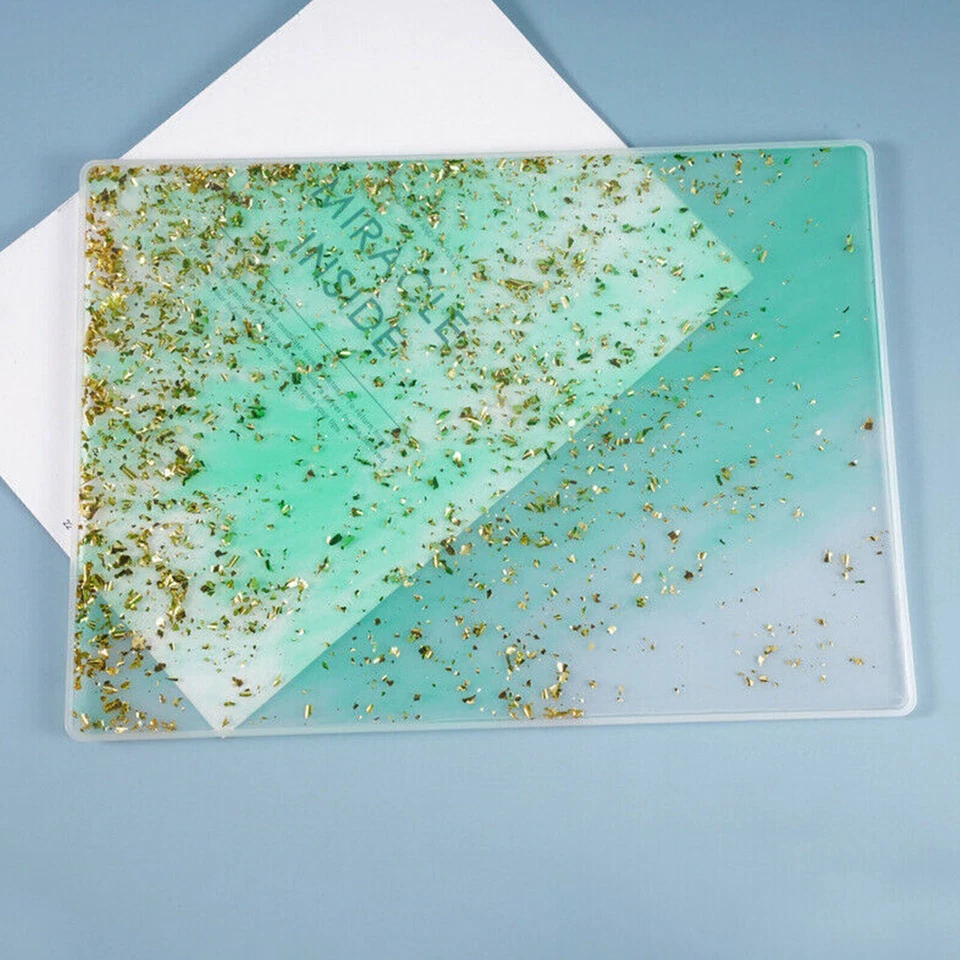 Hágalo usted mismo Tablero de Escritura Mesa Moldes de Silicona Cristal Resina Epoxi Moldes de Fundición EE. UU. Foto 2 de 4