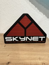 Skynet Leuchtschild Led Schild Terminator T800 Schwarz 3D Druck RGB Beleuchtung