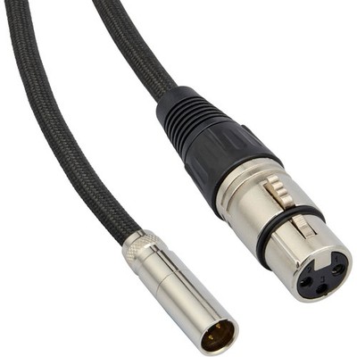 Mini-XLR Male XLR Female 16'' Cable for Canon C70 & Blackmagic Video Gear