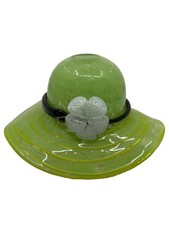 Murano-style hand-blown art glass hat bowl wi...