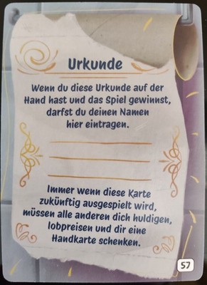 I've Done (Pegasus Games): ''Certificate'' Promo Card