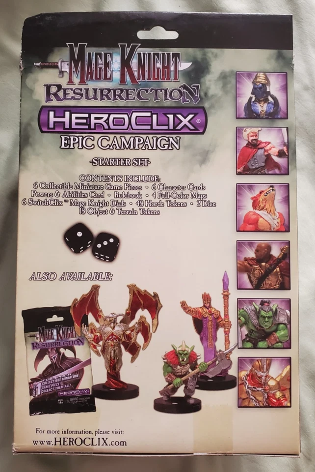 Juego de inicio de 6 figuras Mage Knight Resurrection Epic Campaign - ¡Nuevo sellado! Foto 2 de 4