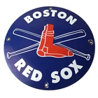 Vintage Boston Red Sox Sign - MLB Baseball Stadium Porcelain Gas Sign