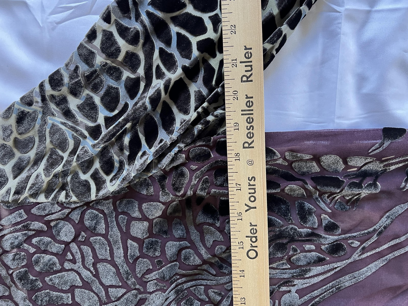 Citron Santa Monica Shirt Womens PM Purple Sheer Burnout Velvet Silk Floral