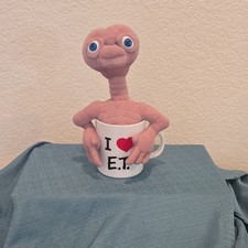 Applause E.T. Alien Plush Small Stuffed Animal with 'I Love E.T.' Mug Retired