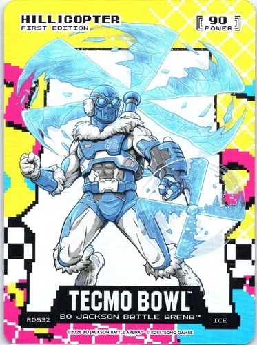 Bo Jackson Battle Arena Tecmo Bowl Hillicopter Ice 80's Rad SP Drew Hill
