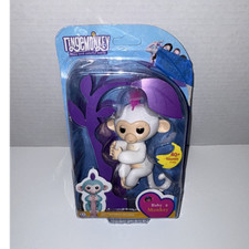 FingerMonkey Baby Monkey Interactive Toy 2017 White with Pink Hair