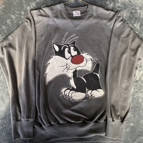 Vintage Sweatshirt Sylvester The Cat Warner Bros. Inc. 1981, L