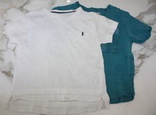Zara Boys short sleeve Tee Shirts White Green Lot Sale Size 4