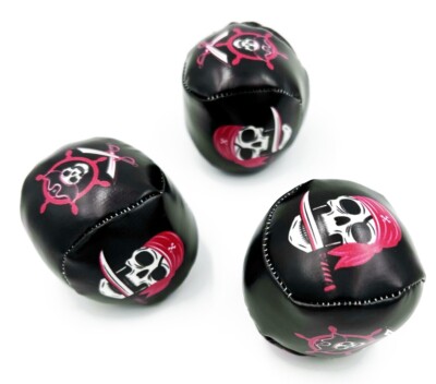 Pirate Gasparilla Set of 3 Hacky Sack Skull Dagger