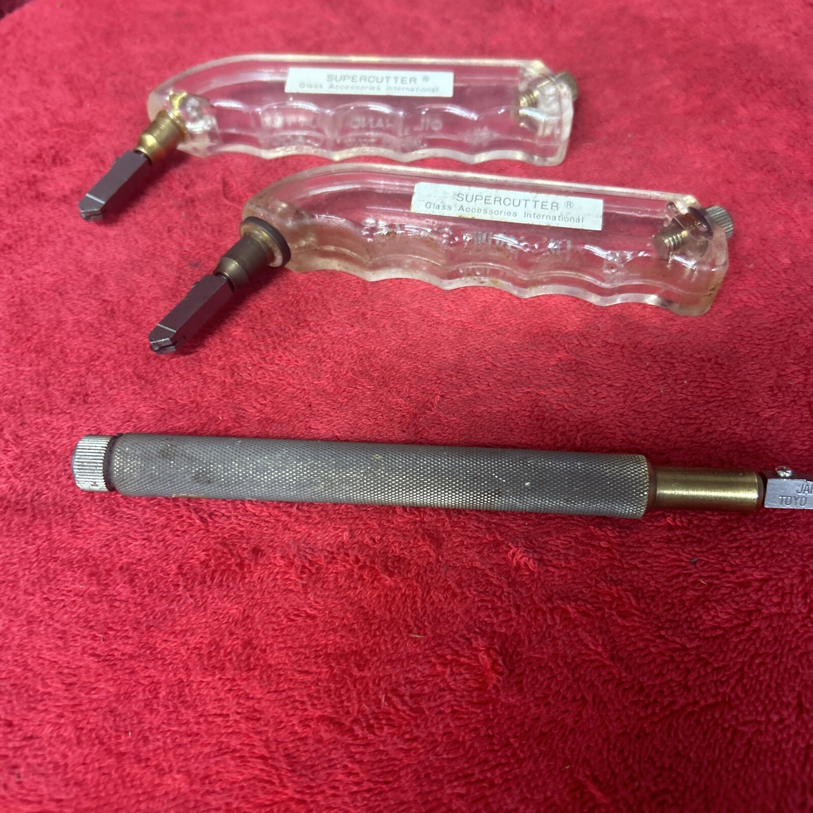 Clear Oil Hand Cutter Toyo TC600 (2) Lot Plus Toyo TC10 for Glass