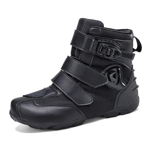 Motorcycle Racing Short Boots Leather Riding Anticollision Ankle Protective - Picture 10 of 30
