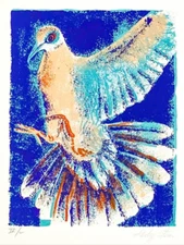 1970s Judy Stein Dove Serigraph
